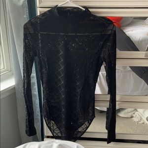 Black, see through one piece